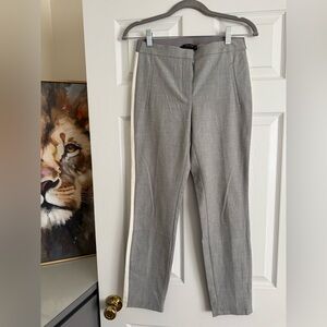 Zara Gray Straight-Leg Pants with White Side Stripe